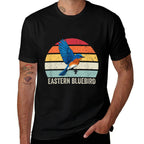 Eastern Bluebird Vintage Sunset, Eastern Bluebird  Vintage-inspired T-Shirt