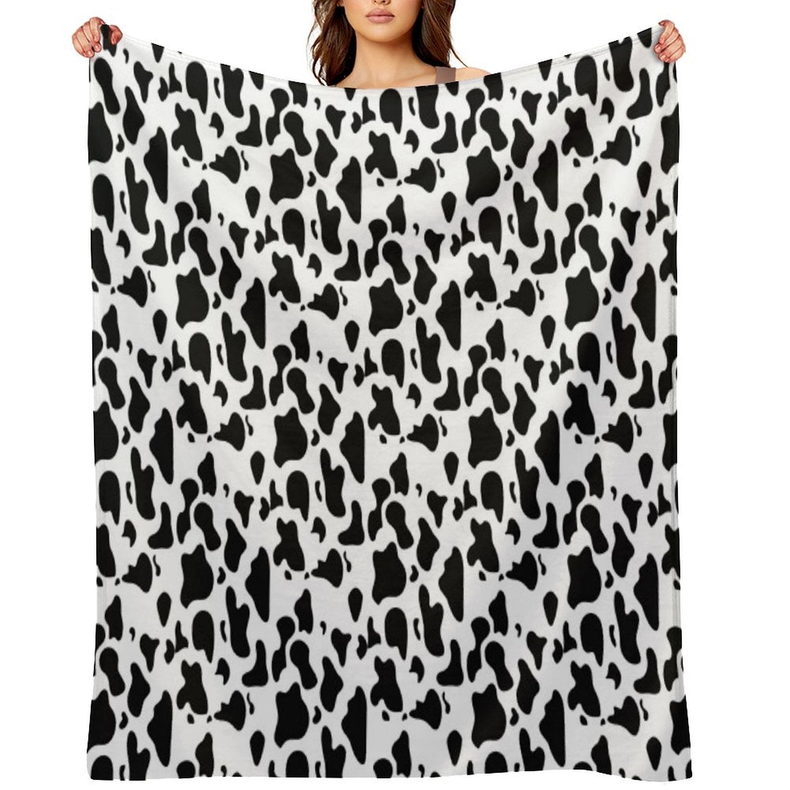 Cow Print Versatility Throw Blanket
