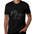Mrs Est. 2025 Just Married Wedding Wife Matching Mr  Mrs  Easy-care T-Shirt