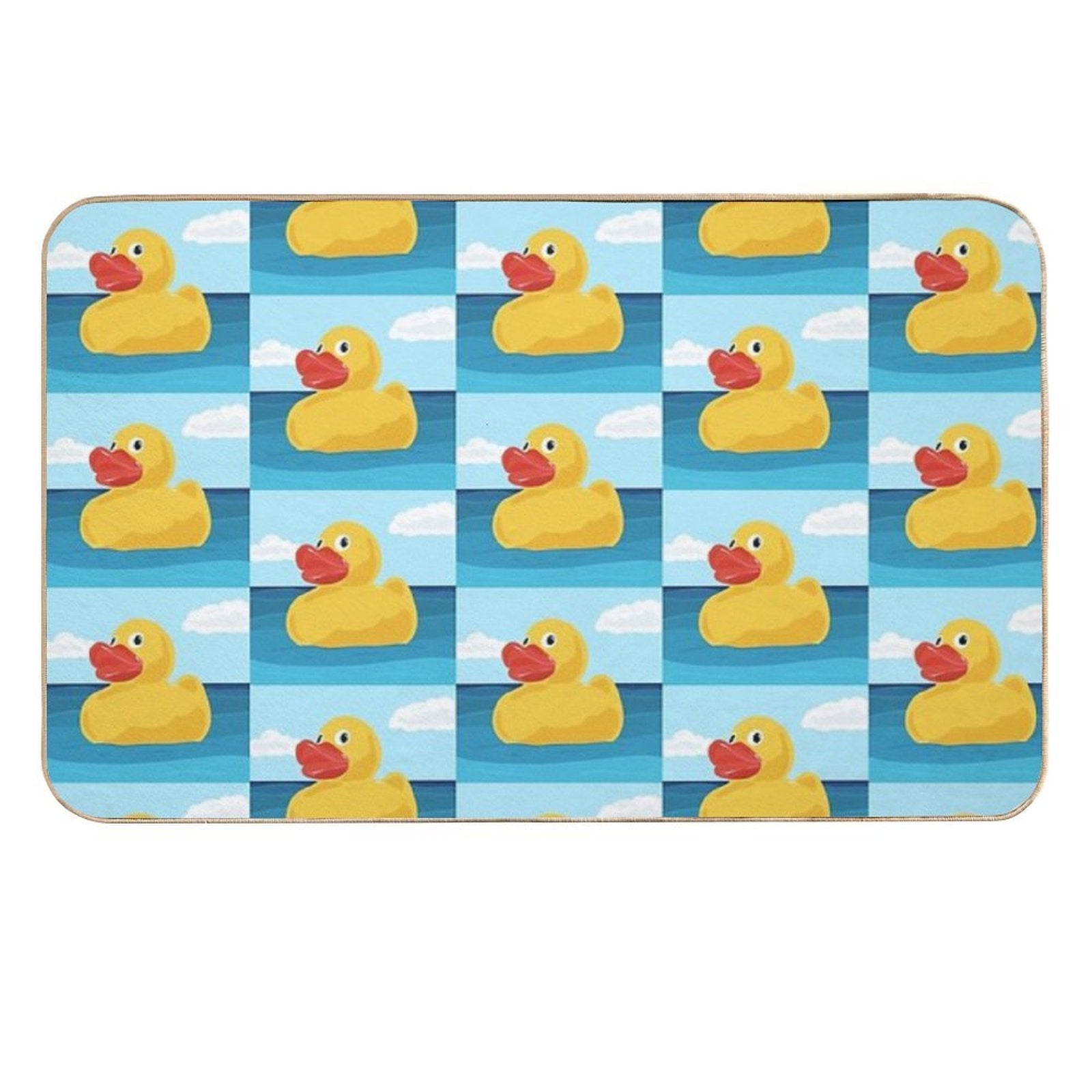 Yellow Rubber Duck  Easy Maintenance Bath Mat