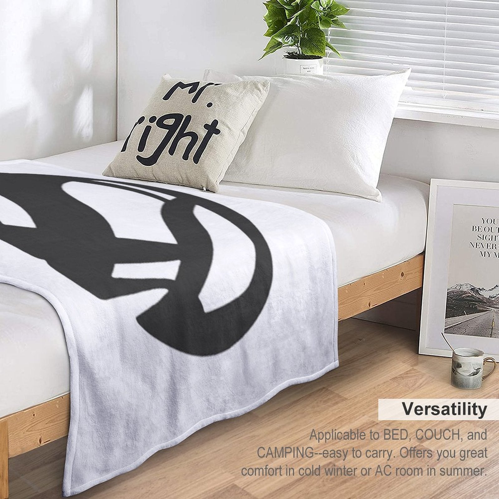 TravelOAZ Monochromatic Pantone Big Size Icon Anti-pilling Throw Blanket