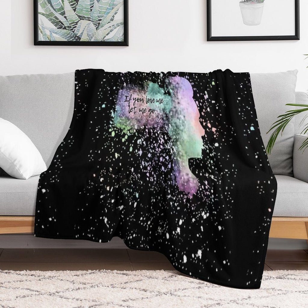 If You Love Me Rainbow Splatter Paint Versatility Throw Blanket