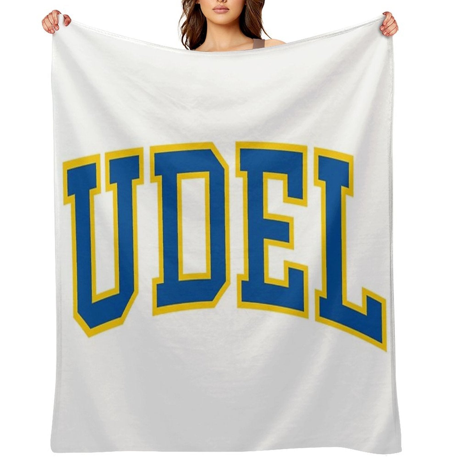 Udel - College Font Curved Quick-dry Throw Blanket