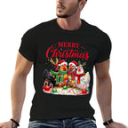 Christmas Chicken Lights Santa Xmas Farm Animal Holiday  Stretchy T-Shirt