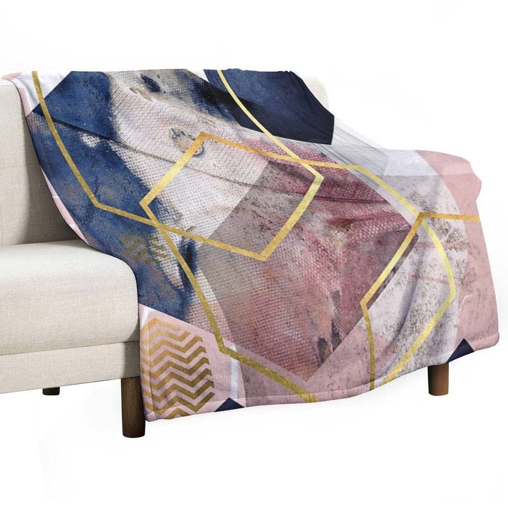 Abstract Geo Velvety-soft Throw Blanket