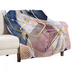 Abstract Geo Velvety-soft Throw Blanket
