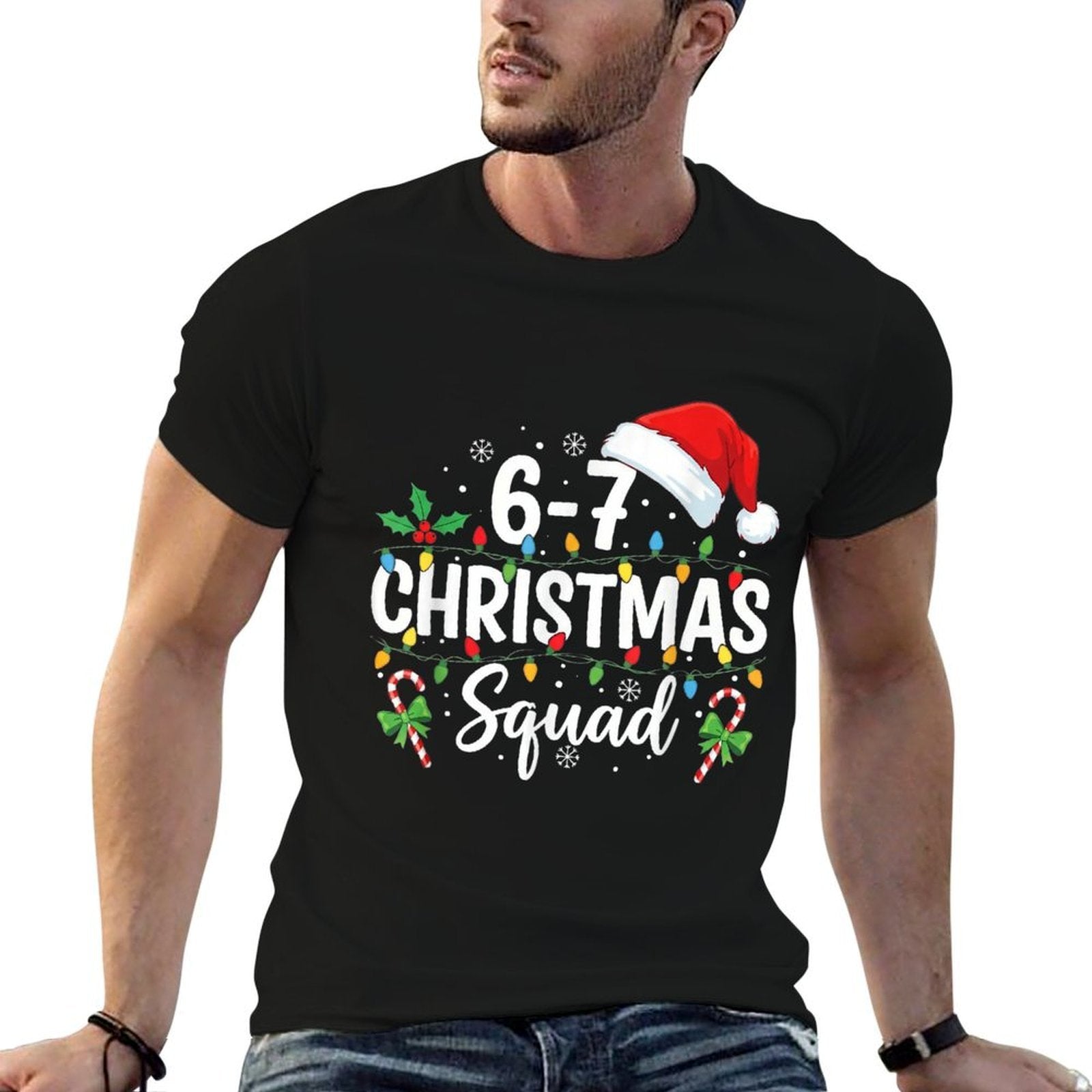 6-7 Christmas Squad Funny 67 Six Seven Meme Xmas 6 7 Crew  Moisture-wicking T-Shirt