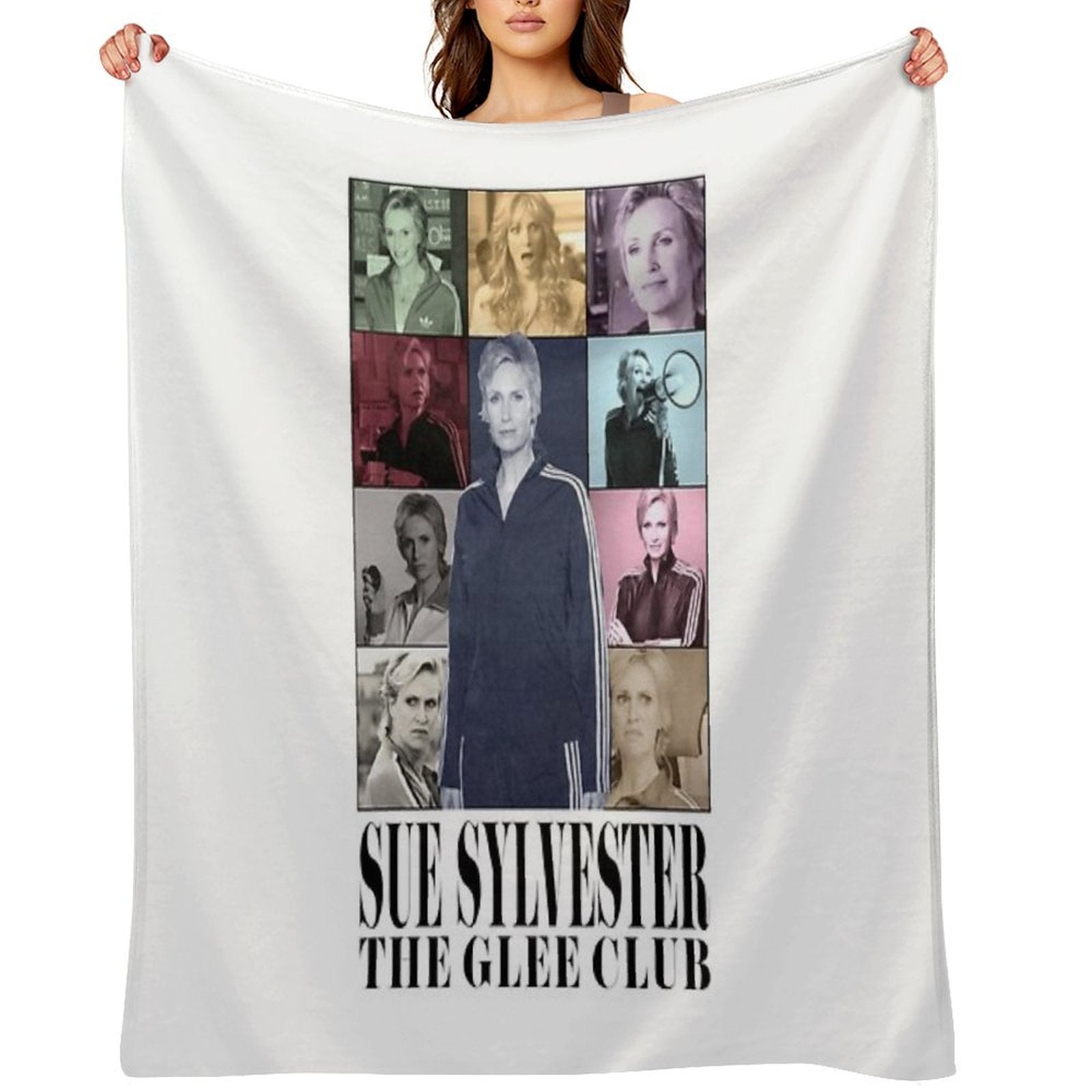 Sue Sylvester Eras Sustainable Throw Blanket
