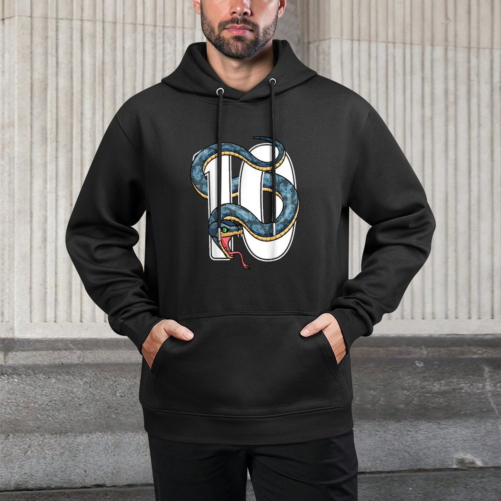 10th Birthday Snake Lover Ten 10 Year Old Birthday Boy Girl Casual Wear Hoodie