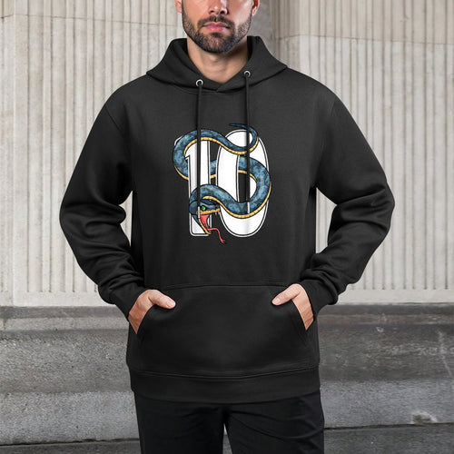 10th Birthday Snake Lover Ten 10 Year Old Birthday Boy Girl Casual Wear Hoodie