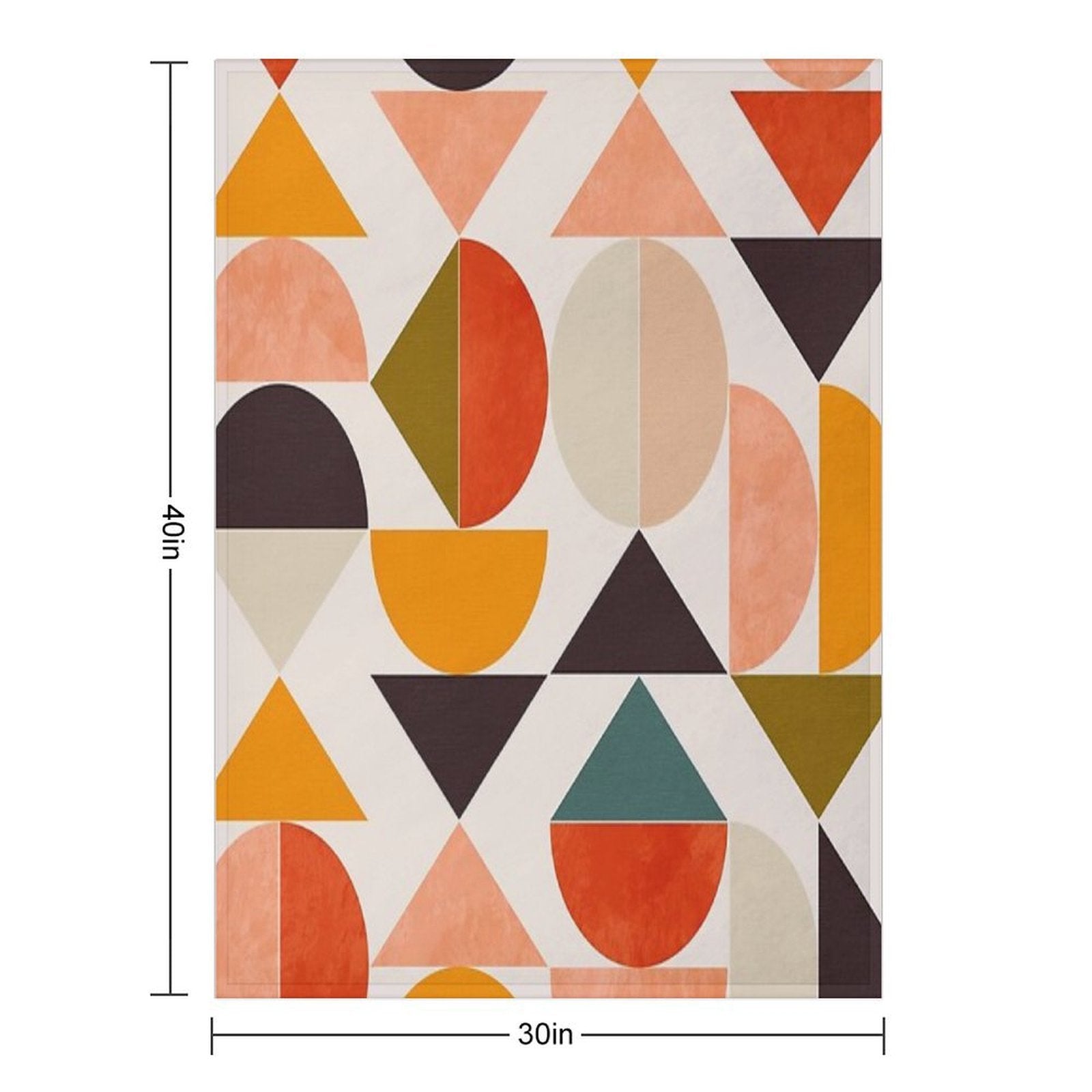 Bauhaus Geometric Colorful 2 Multi-functional Throw Blanket