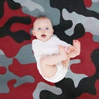 Al-Benhadi El© Acquisition, Red Camouflage Machine-washable Throw Blanket