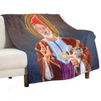 Saint Bill of Murray, Bill Murray Saint Original Religious Painting Wrinkle-free Throw Blanket