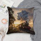 Early Morning Steam Soft Reinforced Edging Throw Pillow