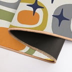 Mid Century Modern Atomic Sparkles 735  Stain-Proof Bath Mat