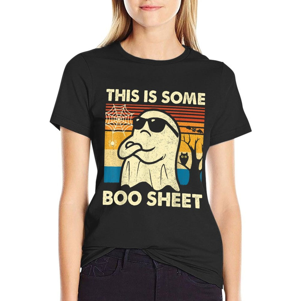 This Is Some Boo Sheet Ghost Retro Funny Halloween Men Women  Affordable Price T-Shirt