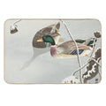 Japanese Woodblock Print of  Two Mallards  by Ohara Koson  Long-Lasting Bath Mat