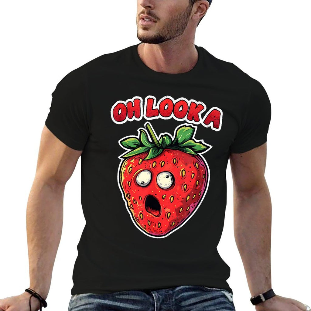 Oh Look A Strawberry Funny Meme Sad Fruit Online Joke Humor  Lightweight T-Shirt