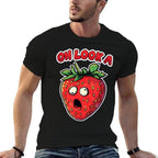 Oh Look A Strawberry Funny Meme Sad Fruit Online Joke Humor  Lightweight T-Shirt