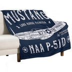 P-51 Mustang Premium Throw Blanket