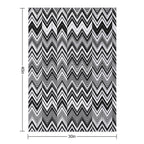 Black And White Modern Herringbone Pattern Travel-friendly Throw Blanket