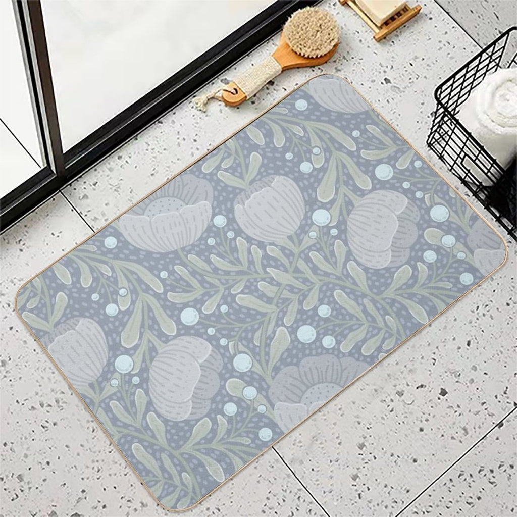 Interweaving of Flowers And Stems  Multi-Purpose Bath Mat