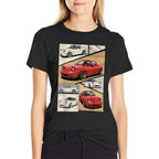 Kawaii MX-5 NA Red Japanese 90s Tuning Racing Sports Car  High-quality Stitching T-Shirt