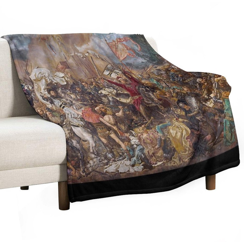 Battle of Grunwald by Jan Matejko Easy Care Throw Blanket