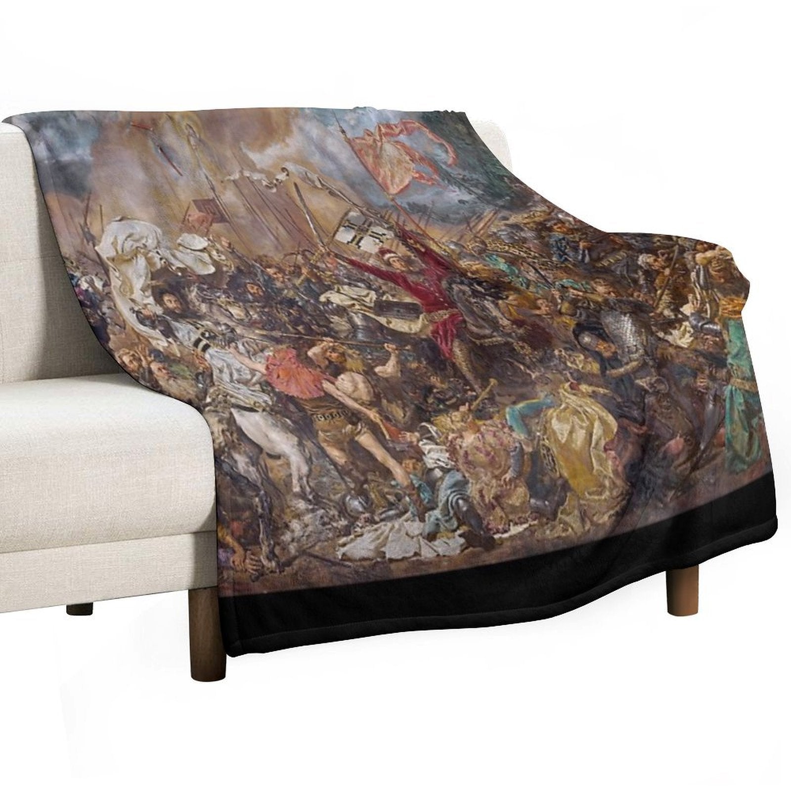 Battle of Grunwald by Jan Matejko Easy Care Throw Blanket