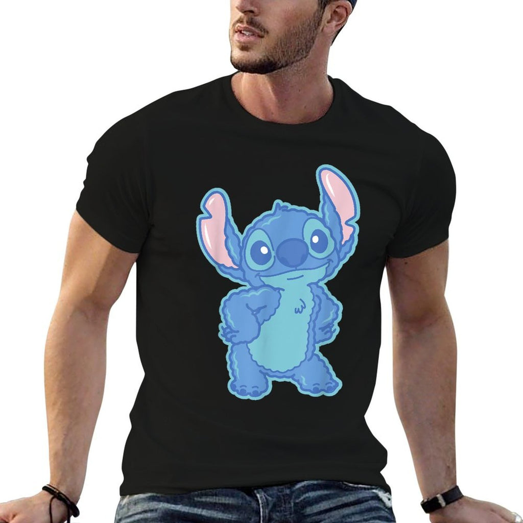 Disney Lilo  Stitch Fluffy Cute Pose Stitch  Durable T-Shirt