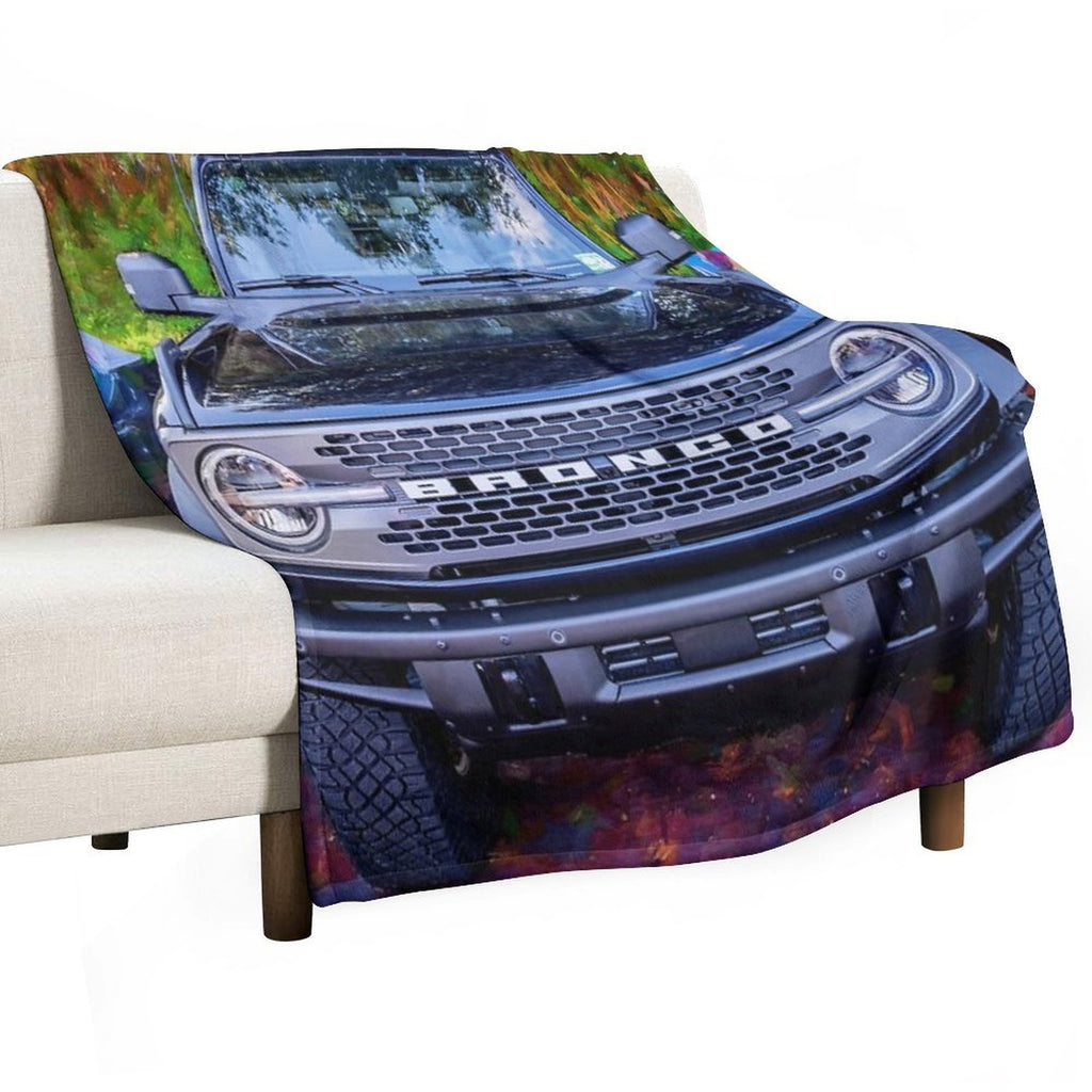2022 Black Ford Bronco Shrink-resistant Throw Blanket