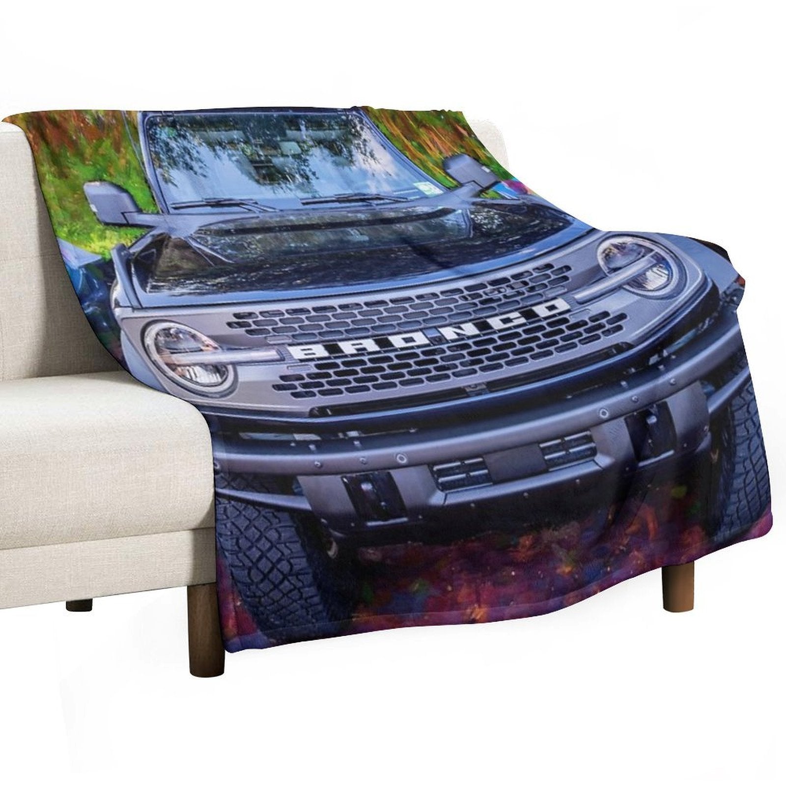 2022 Black Ford Bronco Shrink-resistant Throw Blanket