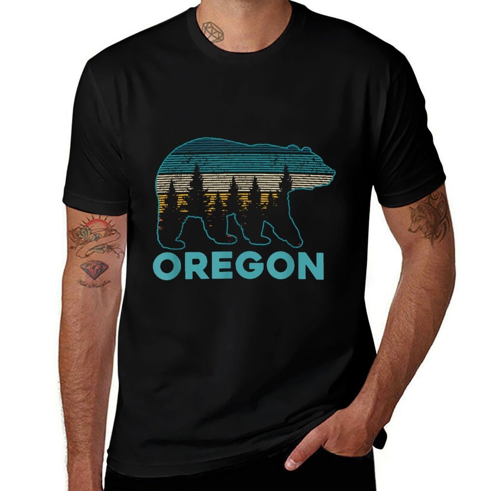 Oregon USA Grizzly Bear Souvenir  Lightweight T-Shirt
