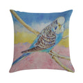 Sky Blue Budgie Soft Fade-Resistant Throw Pillow