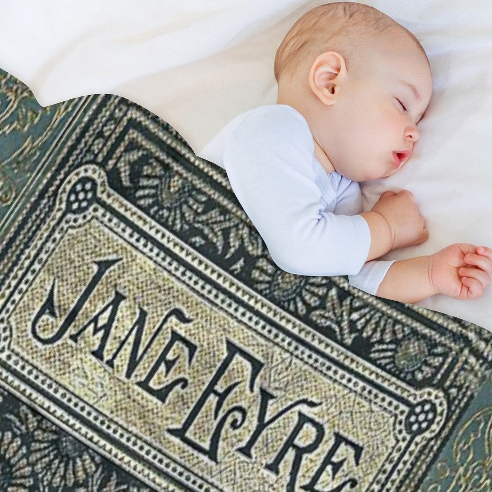 Jane Eyre Old Book Cover Design Comfort Throw Blanket