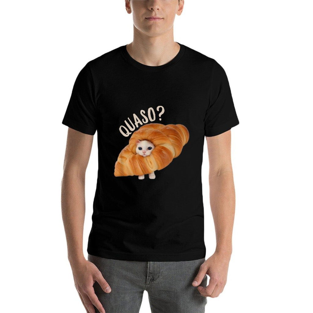 Croissant QuasoCat Meme for Women Vintage Croissant Cat Meme  Vintage-inspired T-Shirt
