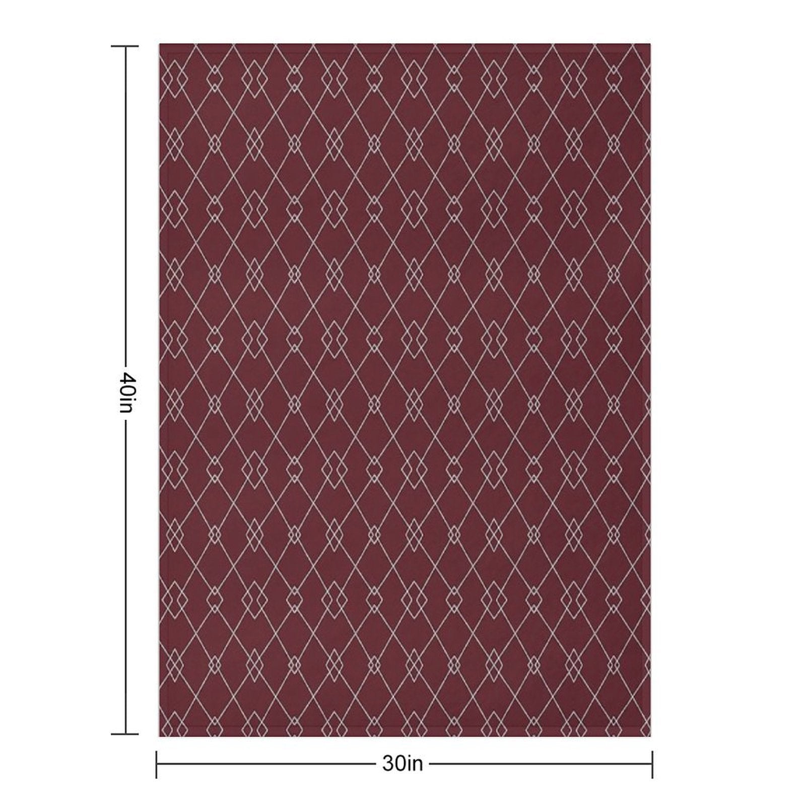 Geometric Pattern Zig Zag Burgundy 2 Versatility Throw Blanket
