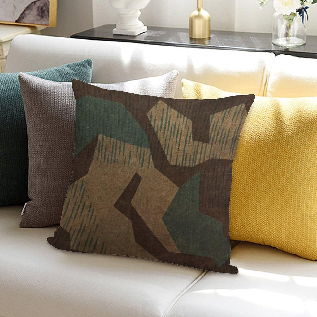 Splintertarn German Ww2 Camouflage (Version 2) Soft Decorative Cover Throw Pillow