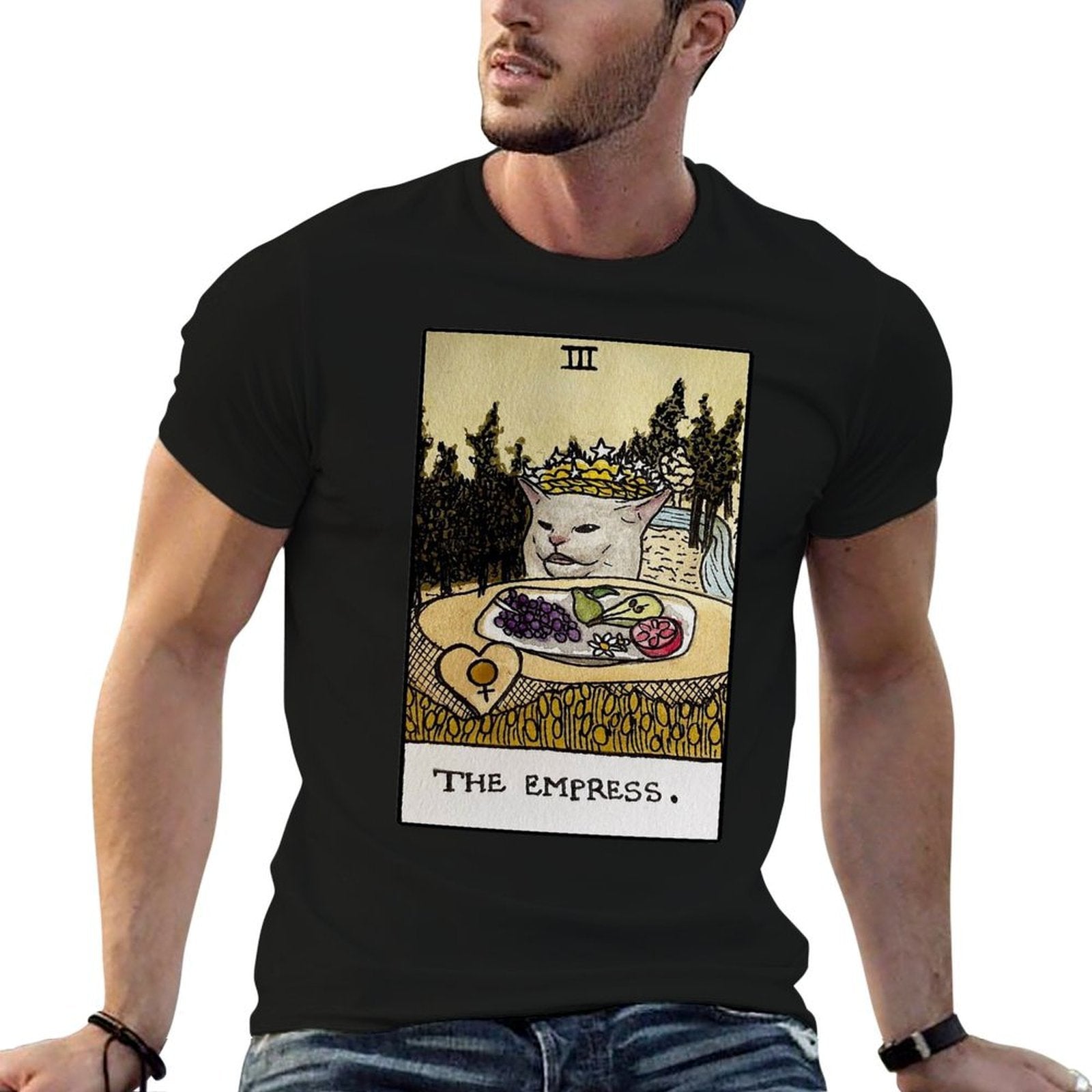 The Empress Tarot Card Cat Meme  Breathable T-Shirt