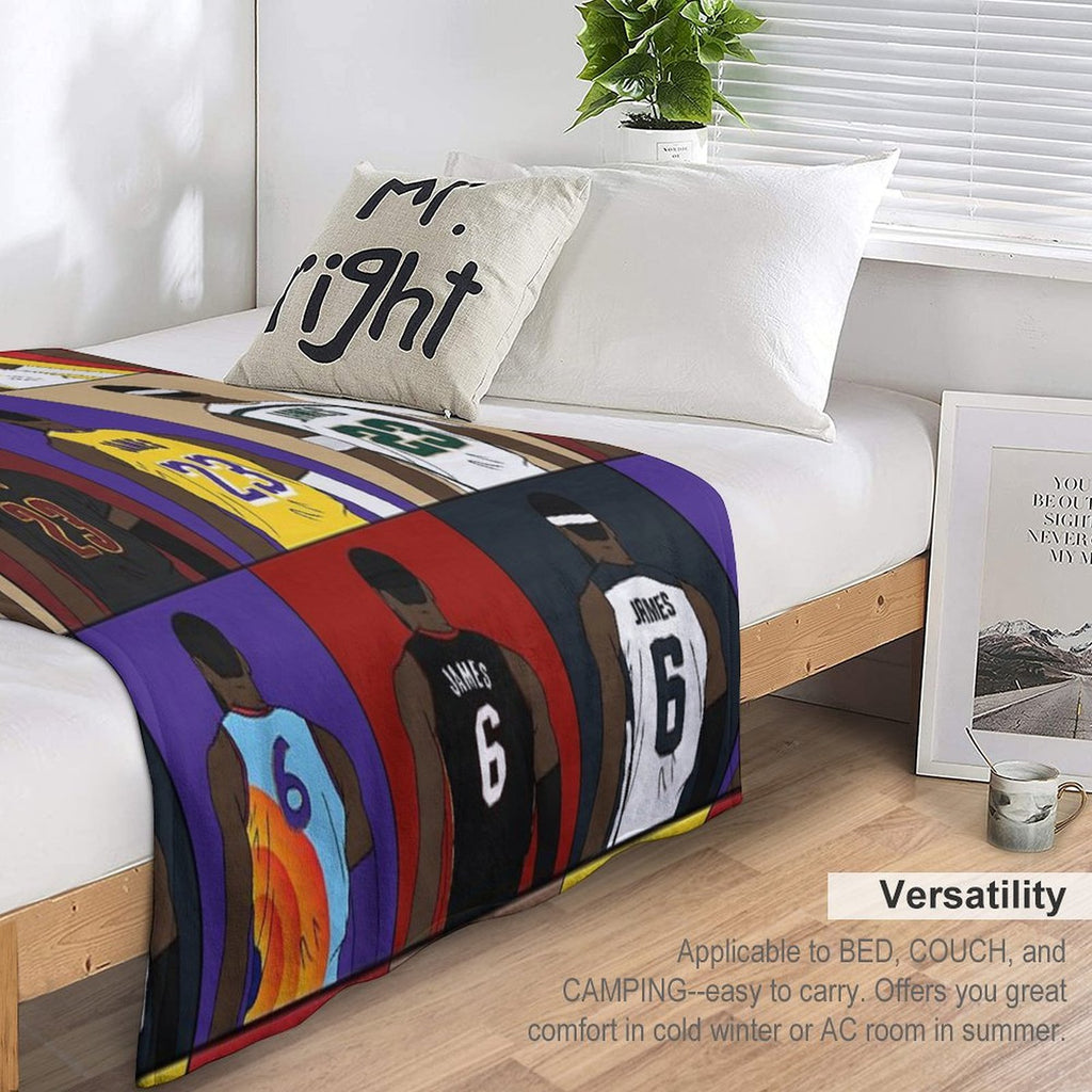 LeBron James Grid Sustainable Throw Blanket