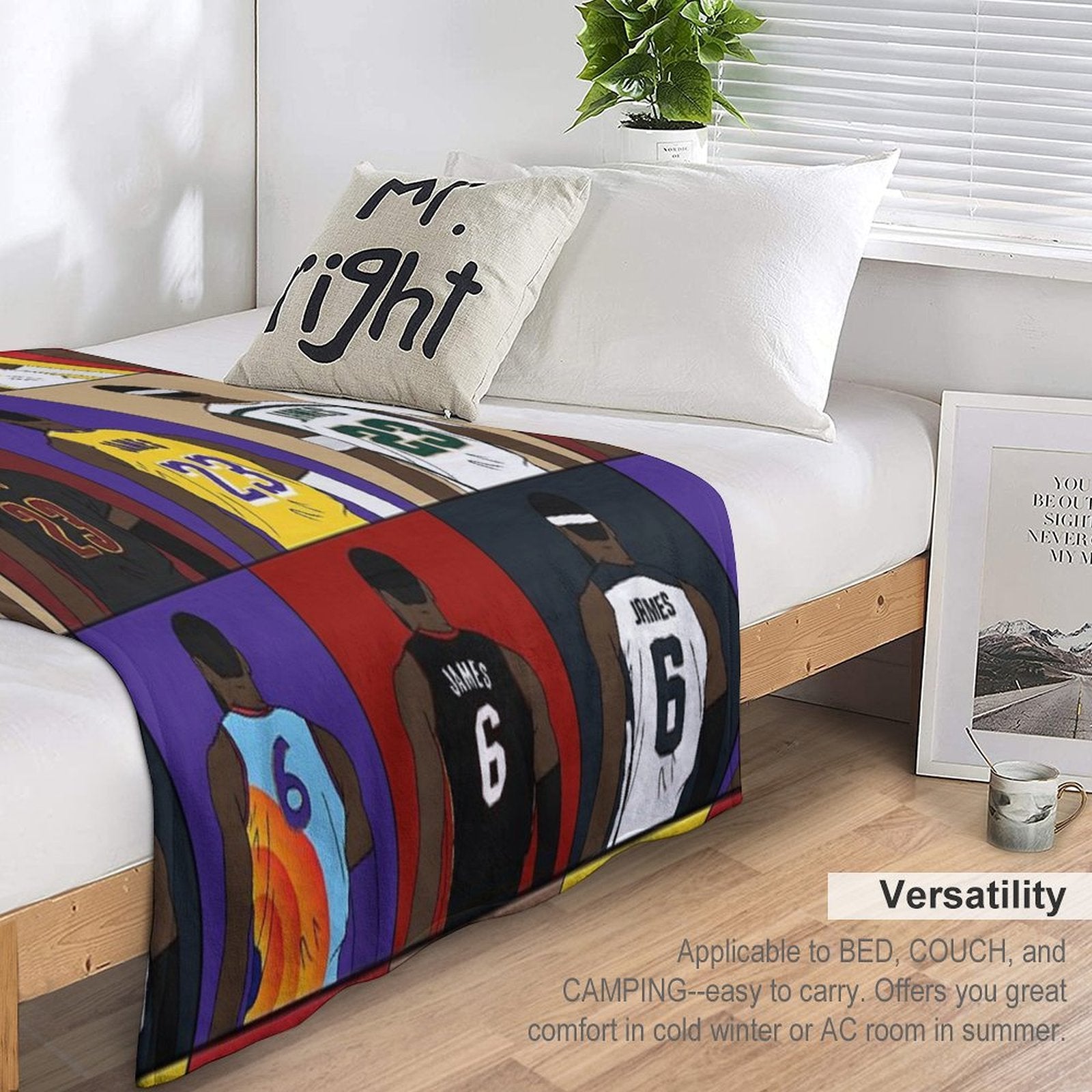 LeBron James Grid Sustainable Throw Blanket