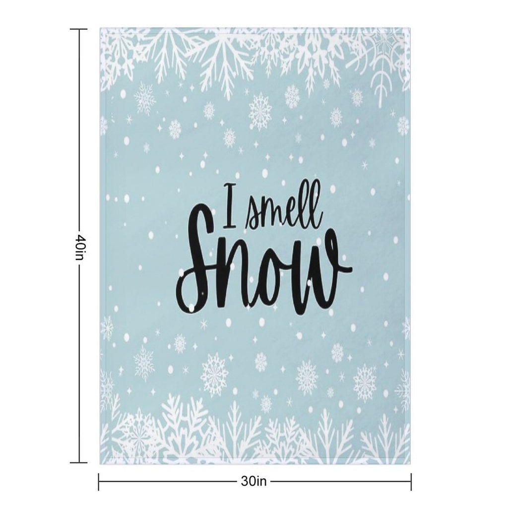 I Smell Snow Wrinkle-free Throw Blanket