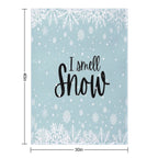 I Smell Snow Wrinkle-free Throw Blanket