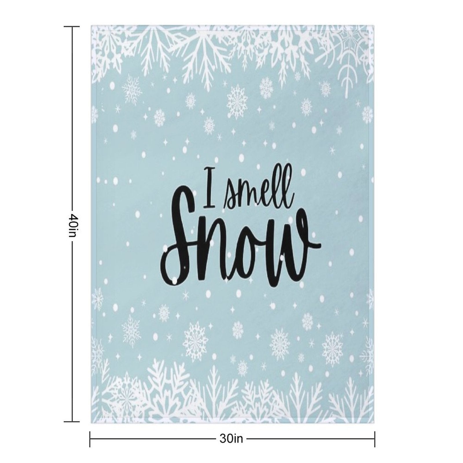 I Smell Snow Wrinkle-free Throw Blanket