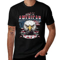 100 American Patriot USA Eagle Fight Fafo Humorous Sayings  Oversized Silhouette T-Shirt