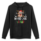Cute Reindeer Christmas Wound Care Squad Stethoscope Nurse Breathable Fabric Hoodie