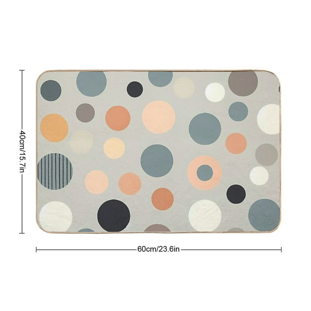 Polkadot Pattern.  Fade-Resistant Bath Mat