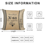 Vintage Burlap Ticker Look Paris France Soft Luxury Feel Throw Pillow