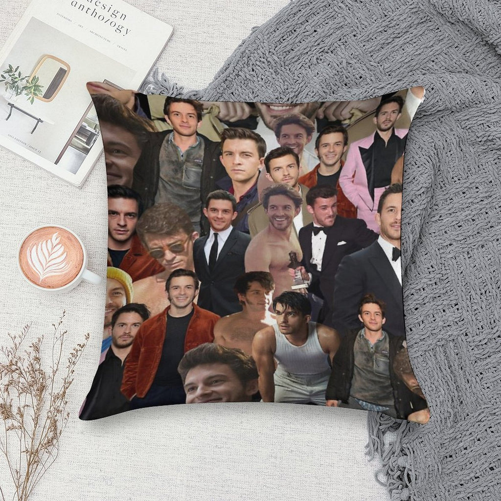 Jonathan Bailey Collage Soft Home Decor Throw Pillow