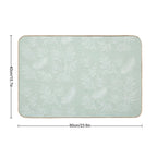 Green Leaves Pattern  Easy To Clean Bath Mat
